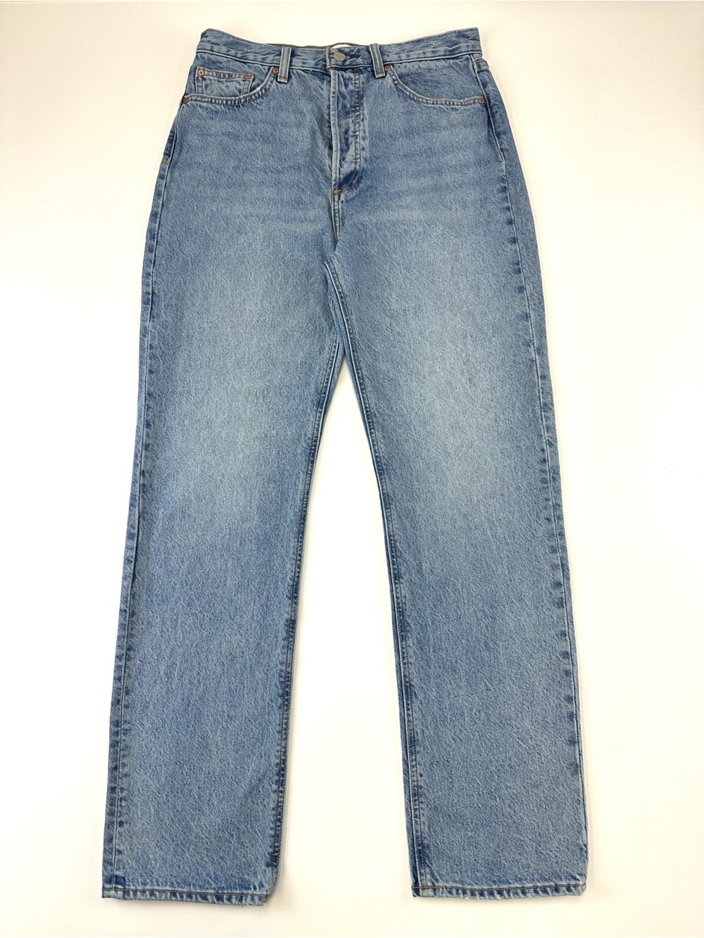 Aritzia Denim Forum The 90s cinched HiRise Straight leg jeans 28in waist cotton - Picture 15 of 16